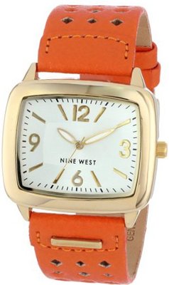 Nine West NW1080CHOR Gold-Tone and Orange Strap