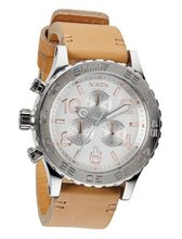 Nixon - 42-20 Chrono Leather - Natural / Silver