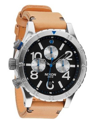 Nixon 48-20 Chrono Leather (Natural/Black) es