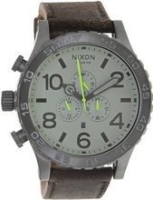 Nixon 51-30 Chrono Leather - ( Gunmetal/Brown )
