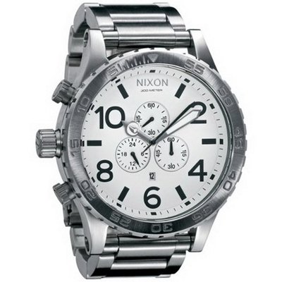 Nixon A083-100 Stainless-Steel Analog White Dial