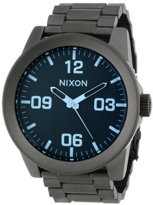 Nixon Corporal Sterling Silver One Size Gunmetal