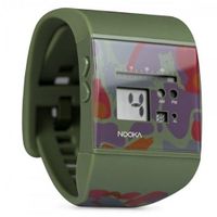 Nooka Unisex Quartz with LCD Dial Digital Display and Multicolour PU Strap Zub Zoo Camo 40