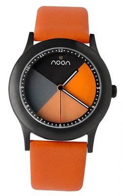 Noon Copenhagen Black/Orange Dial - Orange Strap - 17-018