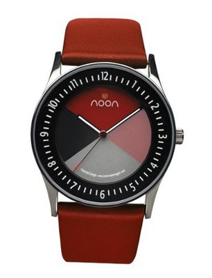 Noon Copenhagen Gunmetal Red/Blk Dial - Red Strap 43-003L3