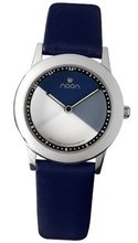 Noon Copenhagen Ladies Stainless - Blue/White - Black Strap - 36-015