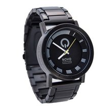 NOVO the MAYHEM Black and Black Traditional Big Face Sports Stainless Steel