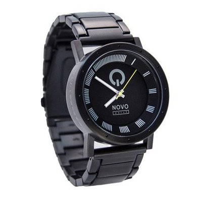 NOVO the MAYHEM Black and Black Traditional Big Face Sports Stainless Steel