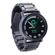 NOVO the MAYHEM Gunmetal and Green Traditional Stainless Steel Sports with Big Face