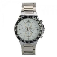 Big Fashionable Graceful Precision Waterproof Stainless Steel Quartz Movement Wrist