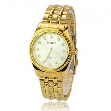 Fashionable Luxurious Precision Waterproof Copper Alloys Quartz Movement Wrist with Rhinestone Dial