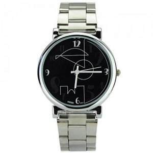 MIKE Stylish fashion Stainless Steel Waterproof Quartz Movement Simple Design Wrist - Black Dial