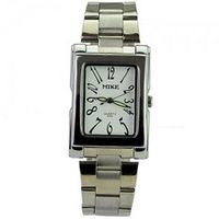 MIKE Stylish fashion Stainless Steel Waterproof Quartz Movement Simple Design Wrist - White Dial