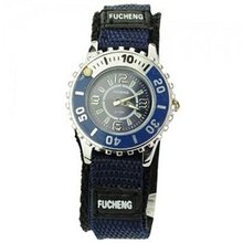Mini Woven Band Round Dial Quartz Movement Casual -Blue