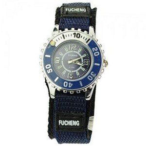 Mini Woven Band Round Dial Quartz Movement Casual -Blue