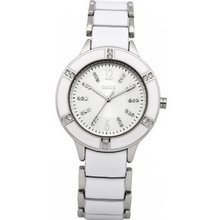 Oasis B1086 Ladies Silver and White Bracelet