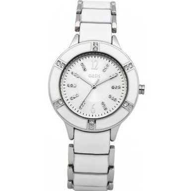 Oasis B1086 Ladies Silver and White Bracelet