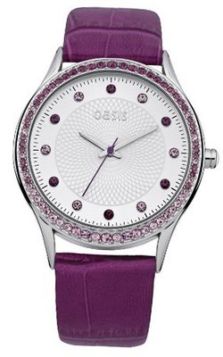 Oasis B1364 Ladies Purple Leather Strap
