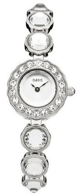Oasis B1403 Ladies All Silver Stone Set
