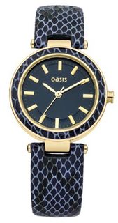 Oasis B1427 Ladies All Blue Snake Strap