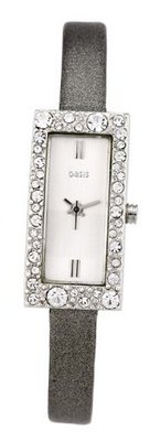 Oasis B622 Silver Dial Metalic Mink Colour Strap With Stone Set Case