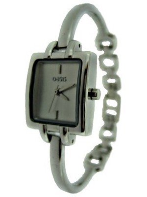 Oasis Half Bangle Silver Colour Analogue B546