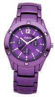 Oasis Quartz with Purple Dial Analogue Display and Purple Stainless Steel Bracelet B1263
