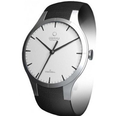 Blossom White Dial Black Leather