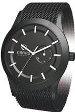 Obaku Unisex V124 V124GBBMB Black Stainless-Steel Quartz with Black Dial