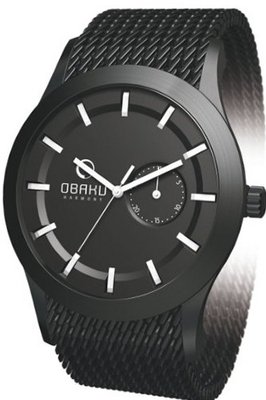 Obaku Unisex V124 V124GBBMB Black Stainless-Steel Quartz with Black Dial