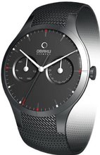Obaku V100GBBMB Black Stainless-Steel Quartz with Black Dial