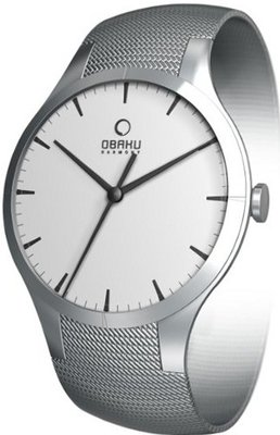 Obaku V100LCCMC Silver Stainless-Steel Quartz with White Dial