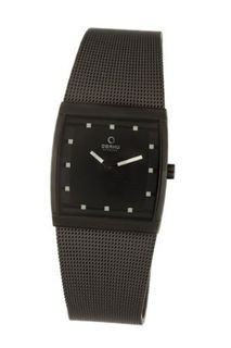 Obaku V102LBBMB 27mm Black Dial Rectangular Steel