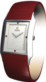 Obaku V107LCIRR Red Leather Quartz with White Dial