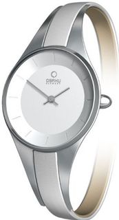 Obaku V110 V110LCIRW White Leather Quartz with White Dial