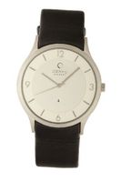 Obaku V132XCIRB Silver Dial Black Leather Date