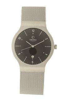 Obaku V133GCBMC Black Dial Mesh Steel Date