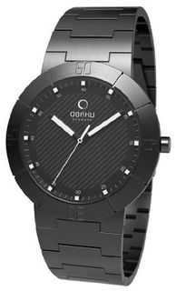 Obaku V140LBBSB Black Stainless-Steel Quartz with Black Dial