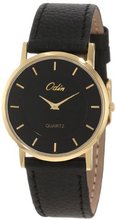 Odin 717-1M Bk Gold Plated Stainless Steel Quartz Dress