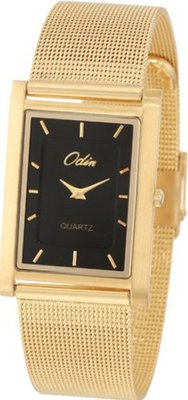 Odin 720-1M Bk Gold Plated Stainless Steel Quartz Dress