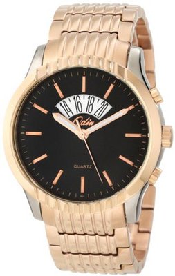 Odin 8043-3M Bk Gold Plated Stainless Steel Quartz Dress