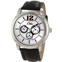 Odin 817-5M Wh Swistar Precision Quartz Multi-Function Day and Date Leather Strap