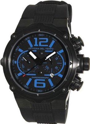 Officina Del Tempo - Power - 49mm Chronograph - OS21 Black PVD - Blue