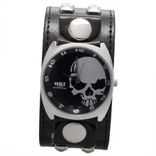 Large Silver Side Skull Band