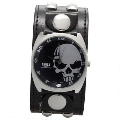 Large Silver Side Skull Band