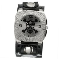 Skull & Crossbones Star With Silver Background Band