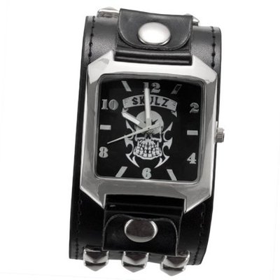 uOld Glory Skull Tribal Flames Studded Band 