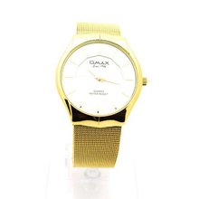 Gold 60's Vintage Timepiece Style Metal Mesh Bracelet Band for