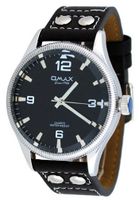 Omax #A003P22A Executive Euro Faceted Crystal Leather Band
