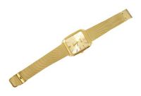 OMAX Gold color Wrist with Metal Mesh Adjustable Band